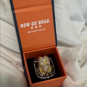 GOAT Championship Ring with Gold and Silver Accents